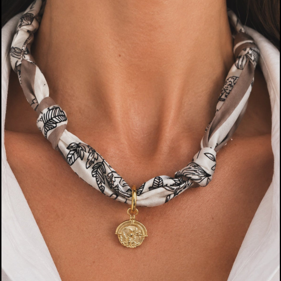 Leaf Scarf Necklace