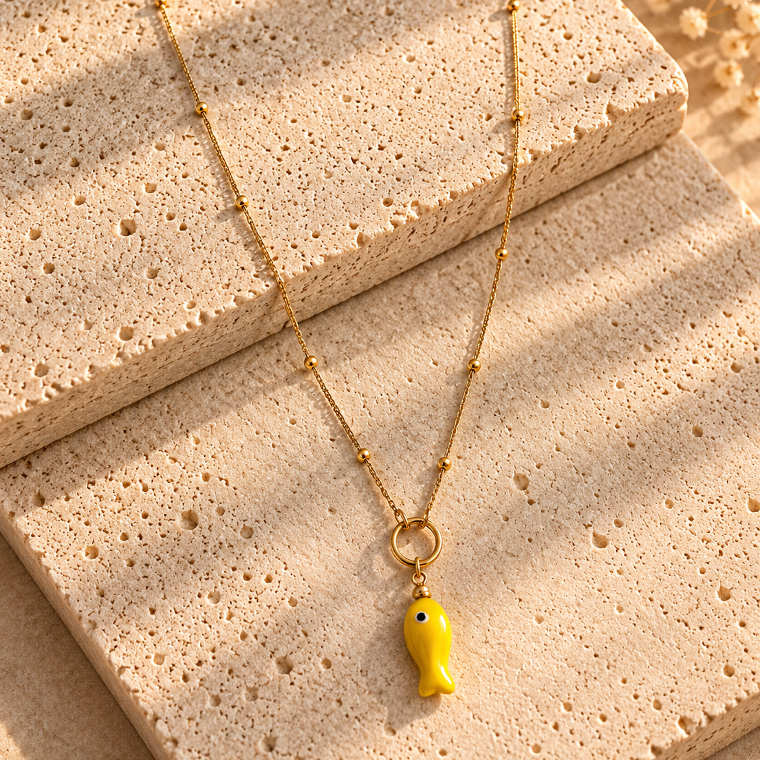 Yellow Fish Necklace
