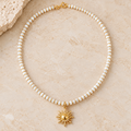 Mother of Pearl Sun Necklace