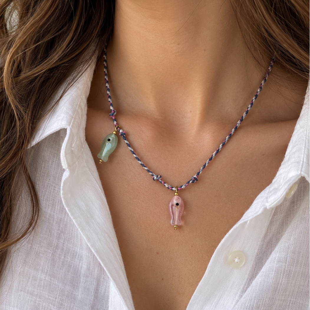 Pink Fish Necklace