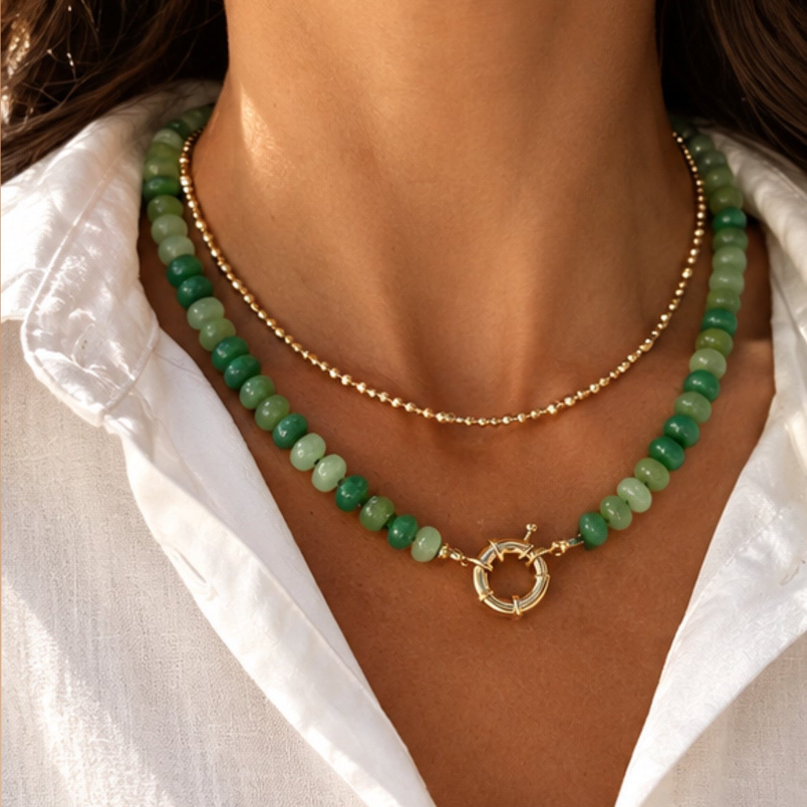 Green Bubble Necklace
