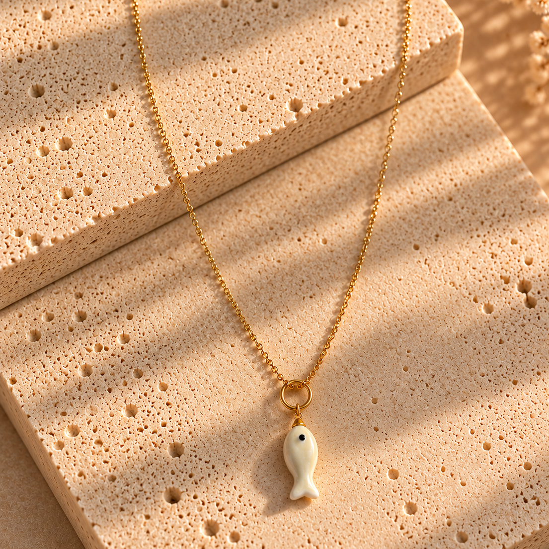 Creamy White Fish Necklace