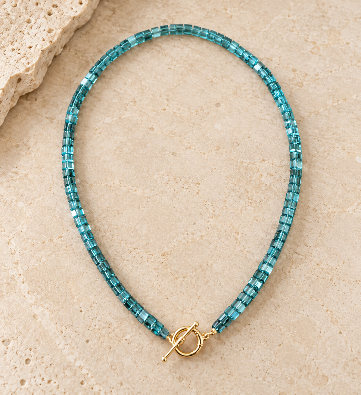 Turquoise Cube Necklace