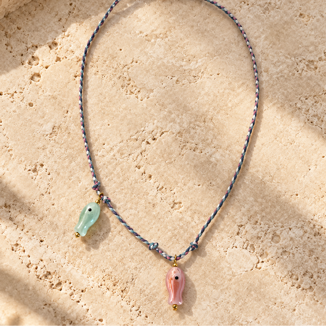 Pink Fish Necklace