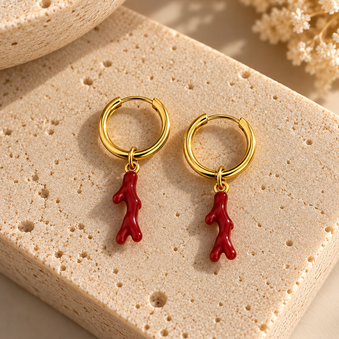Coral Earrings