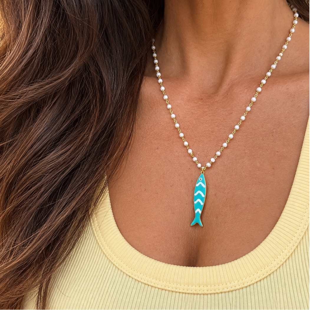 Turquoise Fish Necklace